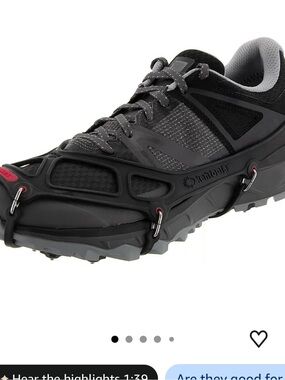 Kahtoola EXOspikes Med black footwear Traction Ice Winter Hiking Running Snow